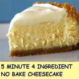 4 ingredient no bake cheesecake