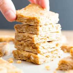4 Ingredient No Bake Peanut Butter Coconut Oatmeal Bars (Vegan, Gluten Free