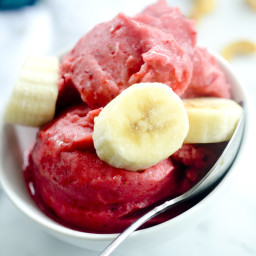 4-Ingredient Strawberry Banana Sorbet