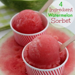 4 Ingredient Watermelon Sorbet Recipe