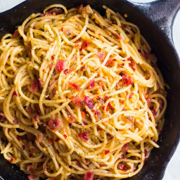 5 Ingredient Bacon Spaghetti Aglio Olio
