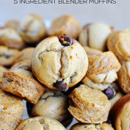 5 Ingredient Blendtec Blender Peanut Butter Banana Muffins