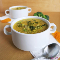 5-Ingredient Broccoli Cheese Soup (Low Carb, Gluten-free)