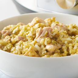 5-Ingredient Cheesy Chicken, Broccoli and Rice