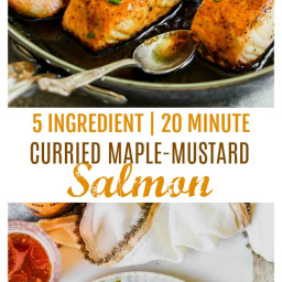 5 Ingredient Curried Maple-Mustard Salmon