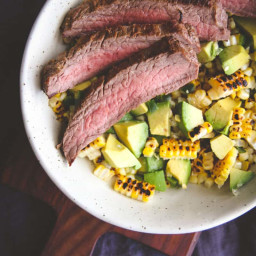 5 Ingredient Flank Steak Charred Corn Salad