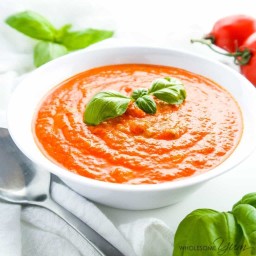 5-Ingredient Roasted Tomato Soup (Low Carb, Gluten-free)