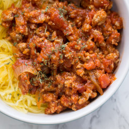 5 Ingredient Spaghetti Squash with Pasta Sauce