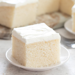 5 Ingredient Vanilla Cake (No Eggs, Butter or Milk)