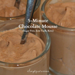 5-Minute Chocolate Mousse (Sugar Free, Low Carb, Keto)