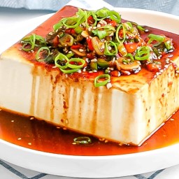 5 Minute Silken Tofu with Korean Soy Sauce
