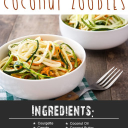 7 Minute Paleo Garlic and Coconut Zoodles