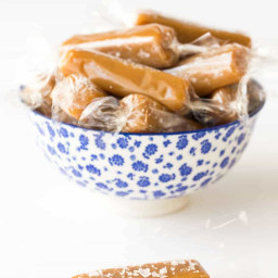 8 Minute Microwave Salted Caramels