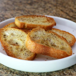 A Basic Crostini With Olive Oil and Optional Parmesan Cheese