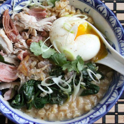 A Soulful Bowl-Full (Smoky Chicken and Barley Congee)