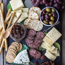 A Stunning Cheese Board with Bacon Jam