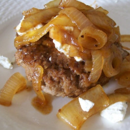 A1 Turkey Burger With Caramelized Onions and Goat Cheese #A1