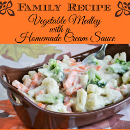 VEGETABLE MEDLEY WITH A HOMEMADE CREAM SAUCE