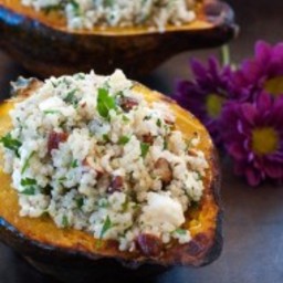 acorn squash stuffed with quinoa and roasted almonds