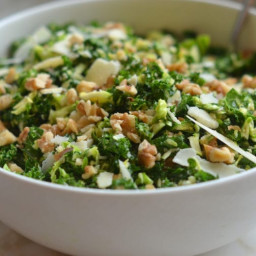Addictive Raw Kale Salad with Crispy Prosciutto and Parmesan Cheese