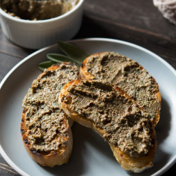 Adrienne's Rustic Chicken Liver Pate with Crostini