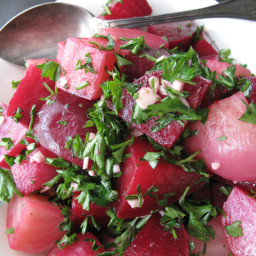 AIP / Red Beet Salad with garlic and Parsley