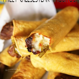 Air Fried Philly Cheesesteak Taquitos