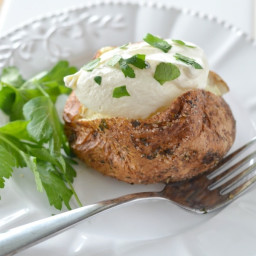 Air Fryer Baked Potato Recipe - Baked Garlic Parsley Potatoes