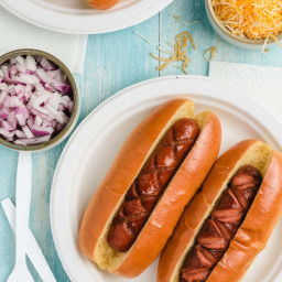 Air Fryer Hot Dogs in 6 minutes (as Good as Grilled)
