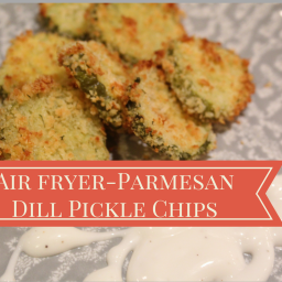Air Fryer-Parmesan Dill Pickle Chips