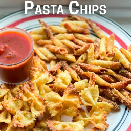 Air Fryer Pasta Chips Recipe w/ Parmesan QUICK EASY