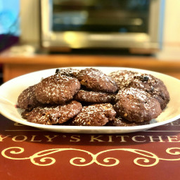 Air Fryer Triple-Chocolate Oatmeal Cookies