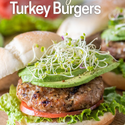Air Fryer Turkey Burgers with Avocado JUICY & EASY