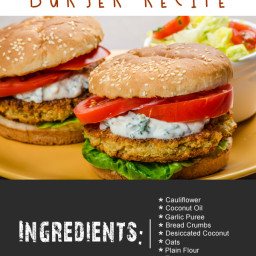 Airfryer Cauliflower Veggie Burger Recipe