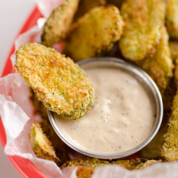 Airfryer Parmesan Dill Fried Pickle Chips
