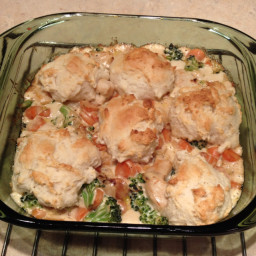 Alfredo chicken and biscuits
