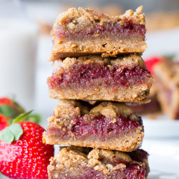 Almond Butter and Jelly Cookie Bars {Paleo and Vegan}