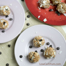 Almond Butter Balls with Coconut and Chocolate Chips