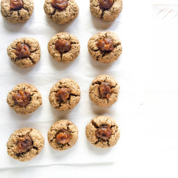 Almond Butter Date Thumbprint Cookies