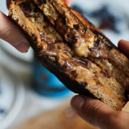 Almond Butter Mascarpone Grilled Cheese