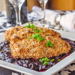 Almond Chicken with Sweet and Sour Cherry Sauce