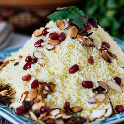 Almond Couscous with Pomegranate
