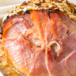 Almond Crusted Baked Ham with Apricot Glaze