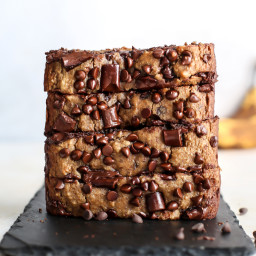 Almond Flour Paleo Banana Bread with Chocolate Chips