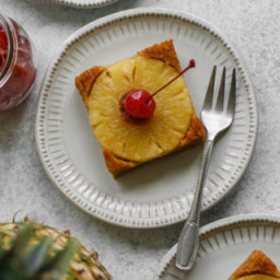 Almond Flour Pineapple Upside Down Cake (V+GF)
