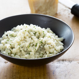 Almost Hands-Free Risotto with Parmesan and Herbs