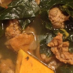 Almost Tuscan Sausage and Kale Soup