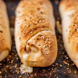 AMAZING 3 Meat Italian Stromboli Rolls with Spicy Topping