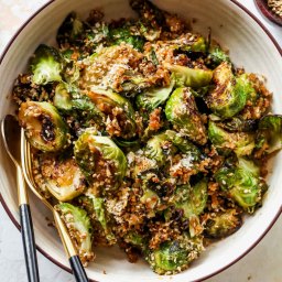 Amazing Miso-Sesame Glazed Brussels Sprouts