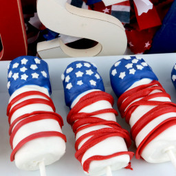 American Flag Marshmallow Pops